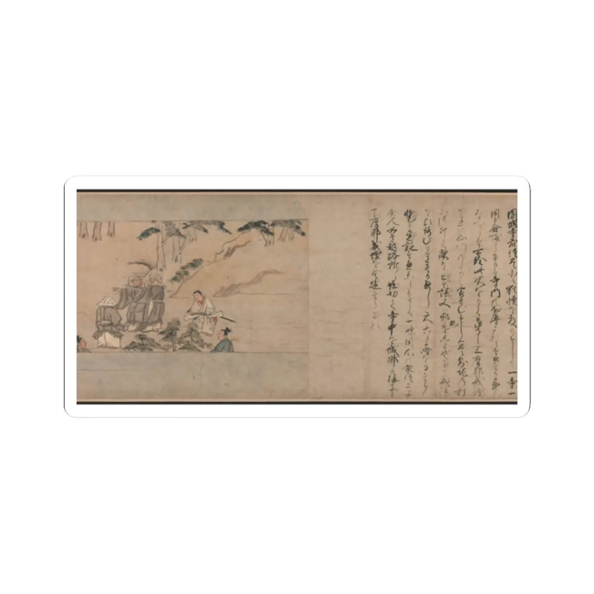 Unidentified artist - A Long Tale for an Autumn Night (Aki no yo nagamonogatari) - ca. 1400 v13 - STICKER Vinyl Kiss-Cut Decal