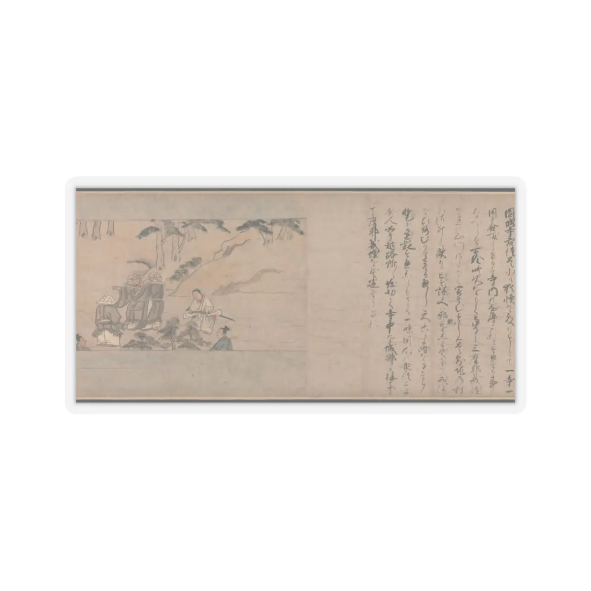 Unidentified artist - A Long Tale for an Autumn Night (Aki no yo nagamonogatari) - ca. 1400 v13 - STICKER Vinyl Kiss-Cut Decal