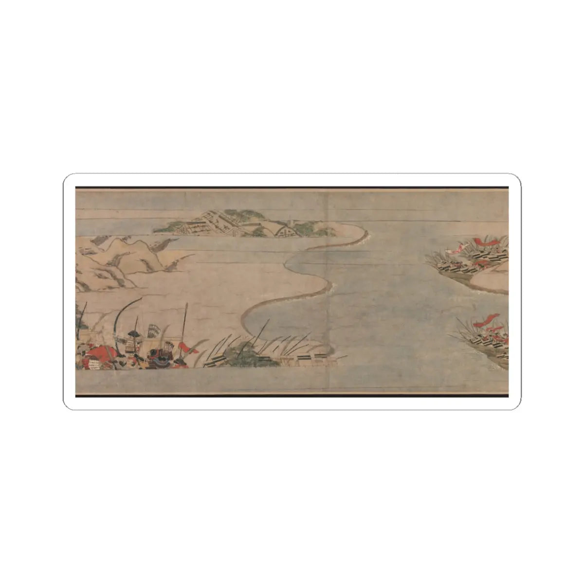 Unidentified artist - A Long Tale for an Autumn Night (Aki no yo nagamonogatari) - ca. 1400 v19 - STICKER Vinyl Kiss-Cut Decal