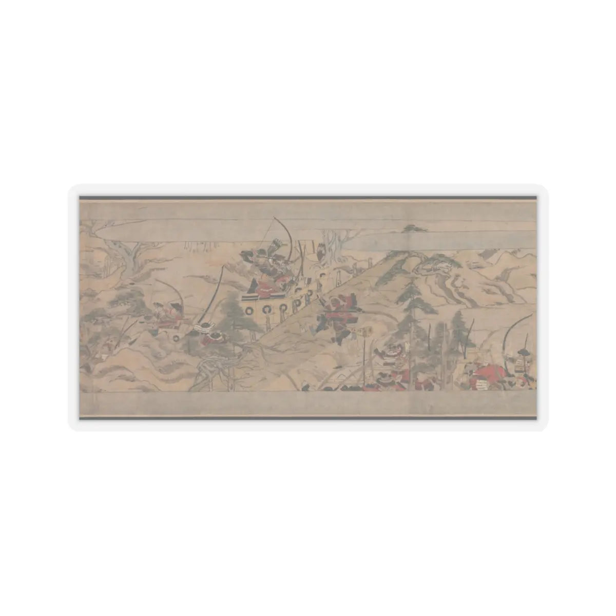 Unidentified artist - A Long Tale for an Autumn Night (Aki no yo nagamonogatari) - ca. 1400 v20 - STICKER Vinyl Kiss-Cut Decal