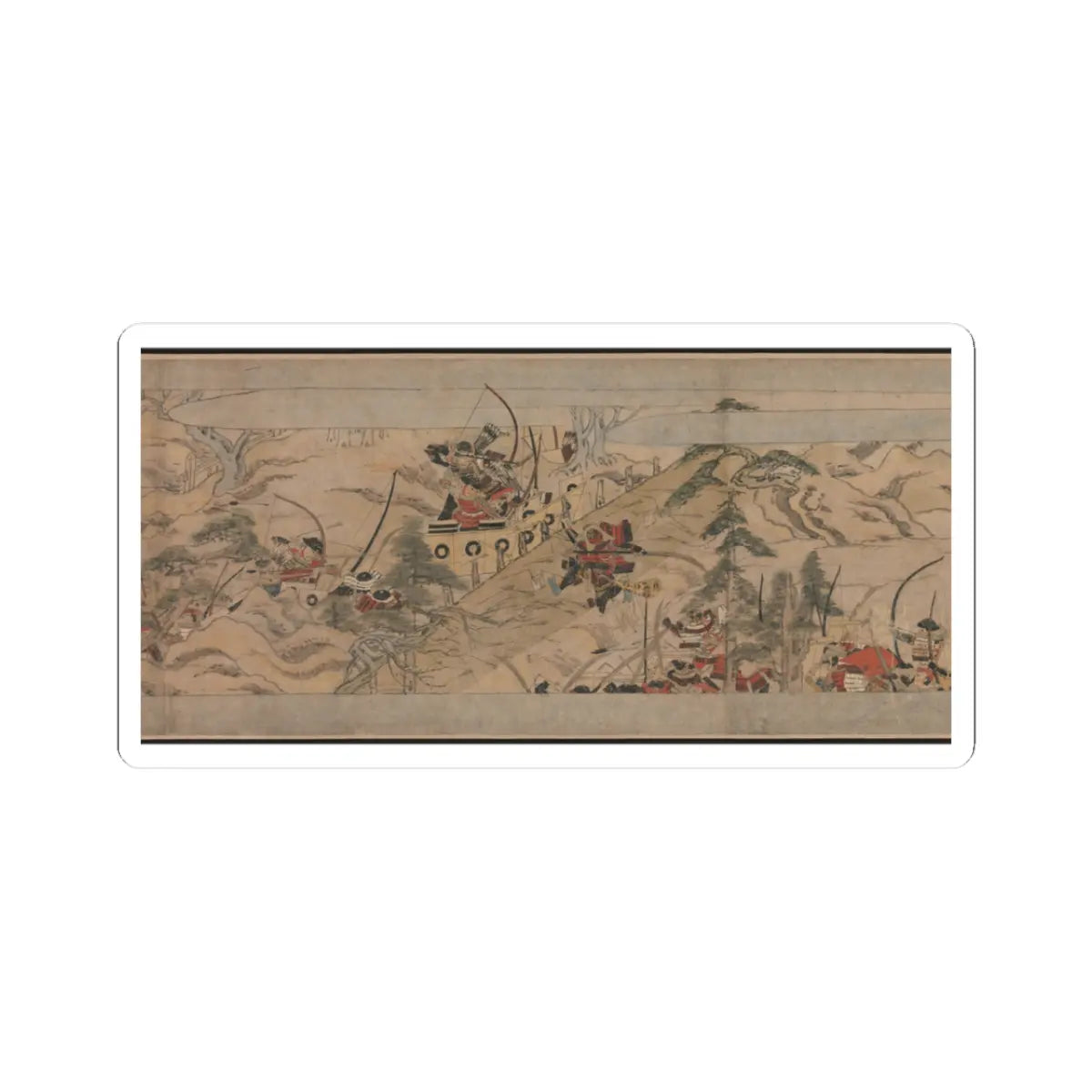 Unidentified artist - A Long Tale for an Autumn Night (Aki no yo nagamonogatari) - ca. 1400 v20 - STICKER Vinyl Kiss-Cut Decal