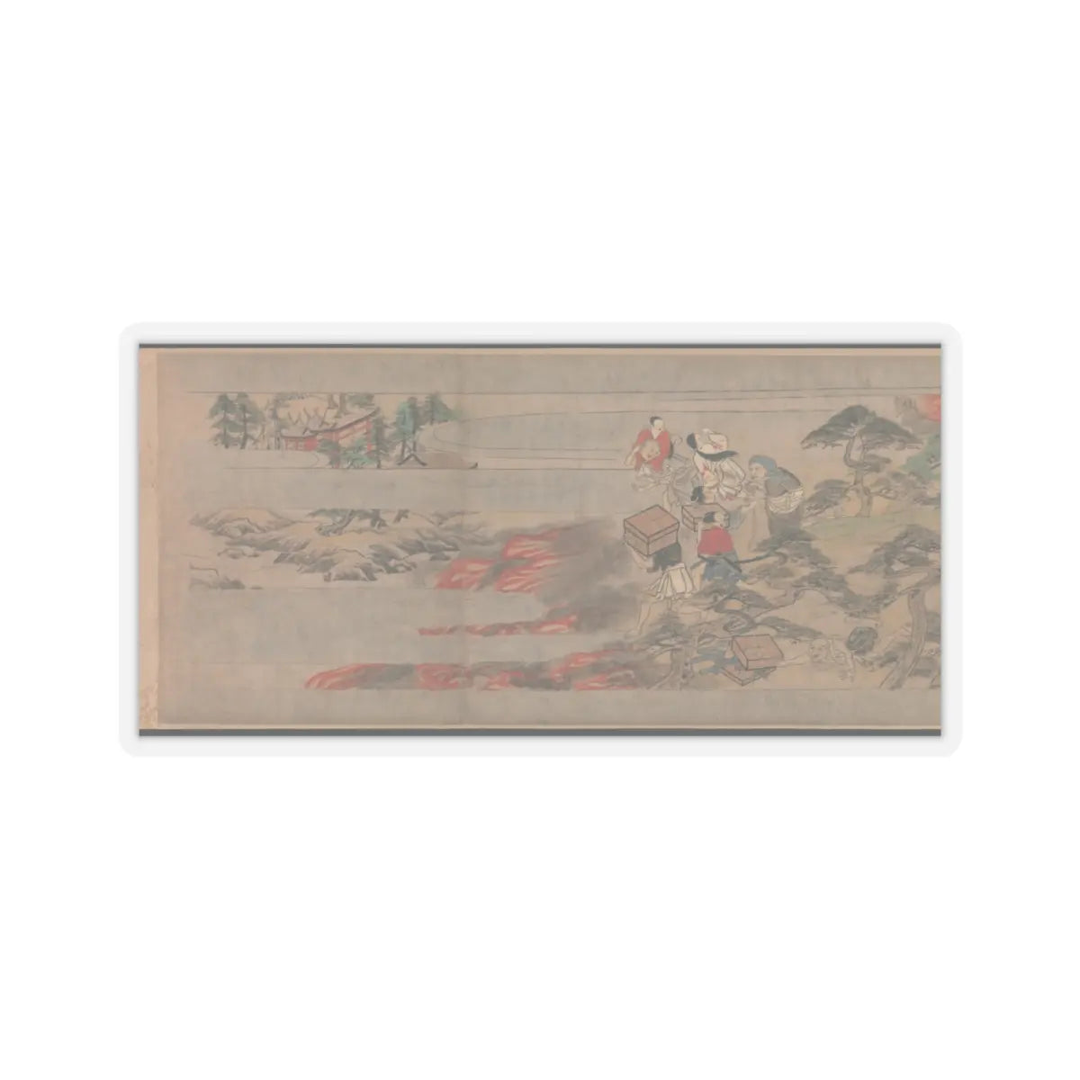 Unidentified artist - A Long Tale for an Autumn Night (Aki no yo nagamonogatari) - ca. 1400 v22 - STICKER Vinyl Kiss-Cut Decal