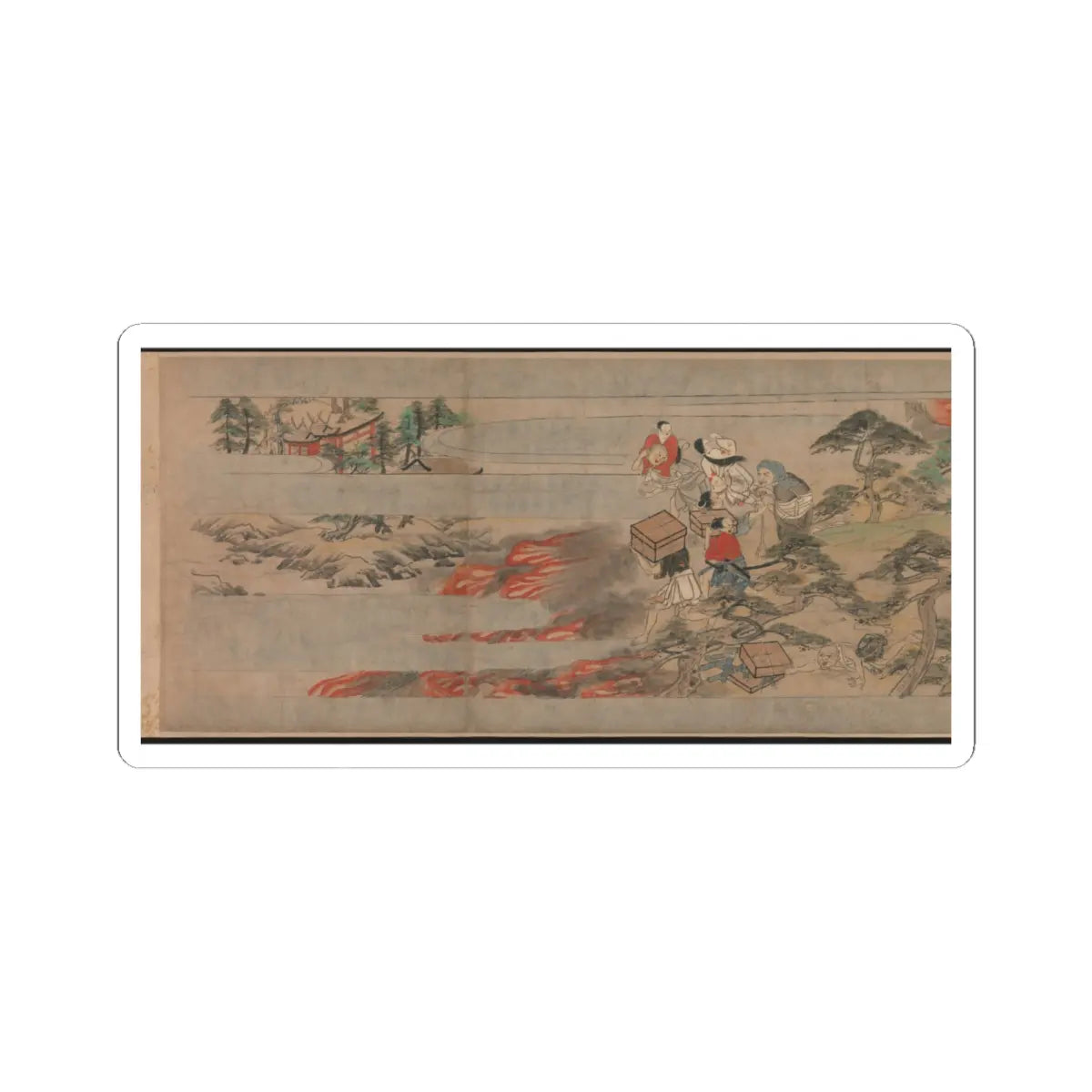 Unidentified artist - A Long Tale for an Autumn Night (Aki no yo nagamonogatari) - ca. 1400 v22 - STICKER Vinyl Kiss-Cut Decal