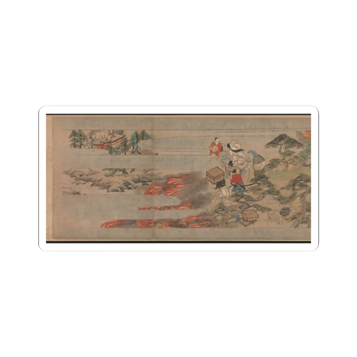 Unidentified artist - A Long Tale for an Autumn Night (Aki no yo nagamonogatari) - ca. 1400 v22 - STICKER Vinyl Kiss-Cut Decal