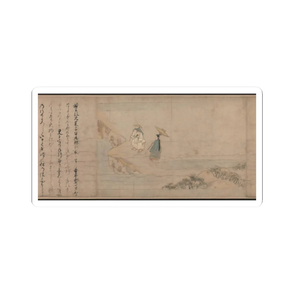 Unidentified artist - A Long Tale for an Autumn Night (Aki no yo nagamonogatari) - ca. 1400 v7 - STICKER Vinyl Kiss-Cut Decal
