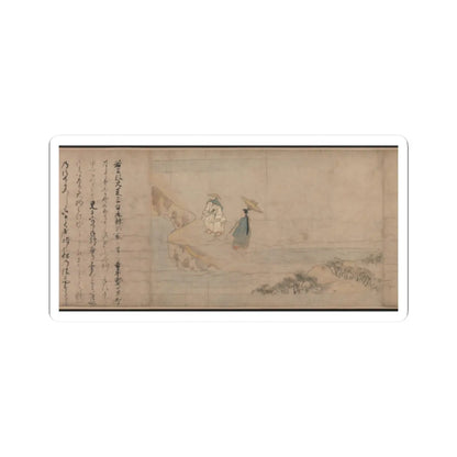 Unidentified artist - A Long Tale for an Autumn Night (Aki no yo nagamonogatari) - ca. 1400 v7 - STICKER Vinyl Kiss-Cut Decal