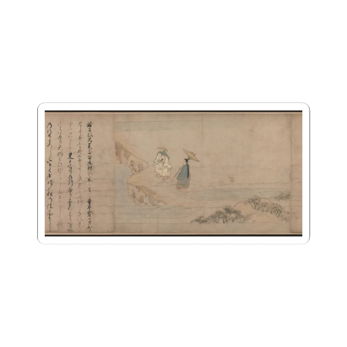 Unidentified artist - A Long Tale for an Autumn Night (Aki no yo nagamonogatari) - ca. 1400 v7 - STICKER Vinyl Kiss-Cut Decal