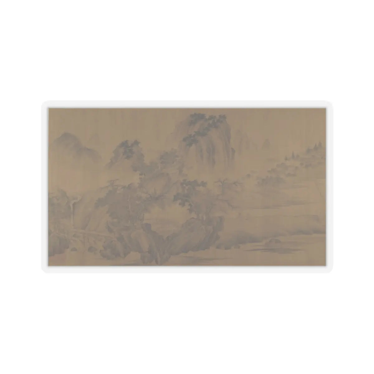 Unidentified artist - A Secluded Fishing Village - unknown v1 - STICKER Vinyl Kiss-Cut Decal