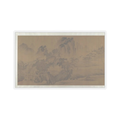 Unidentified artist - A Secluded Fishing Village - unknown v9 - STICKER Vinyl Kiss-Cut Decal