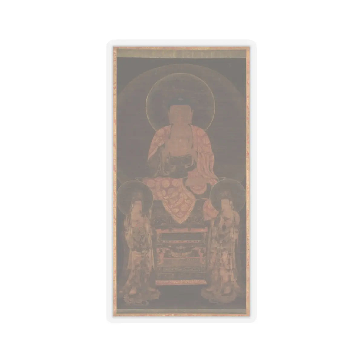 Unidentified artist - Amitabha triad - ca. 13th century v1 - STICKER Vinyl Kiss-Cut Decal