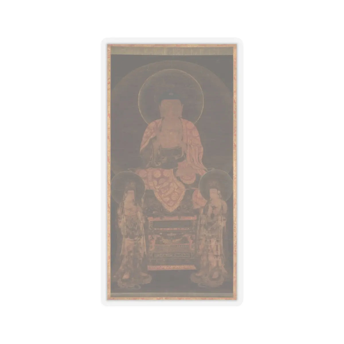 Unidentified artist - Amitabha triad - ca. 13th century v1 - STICKER Vinyl Kiss-Cut Decal