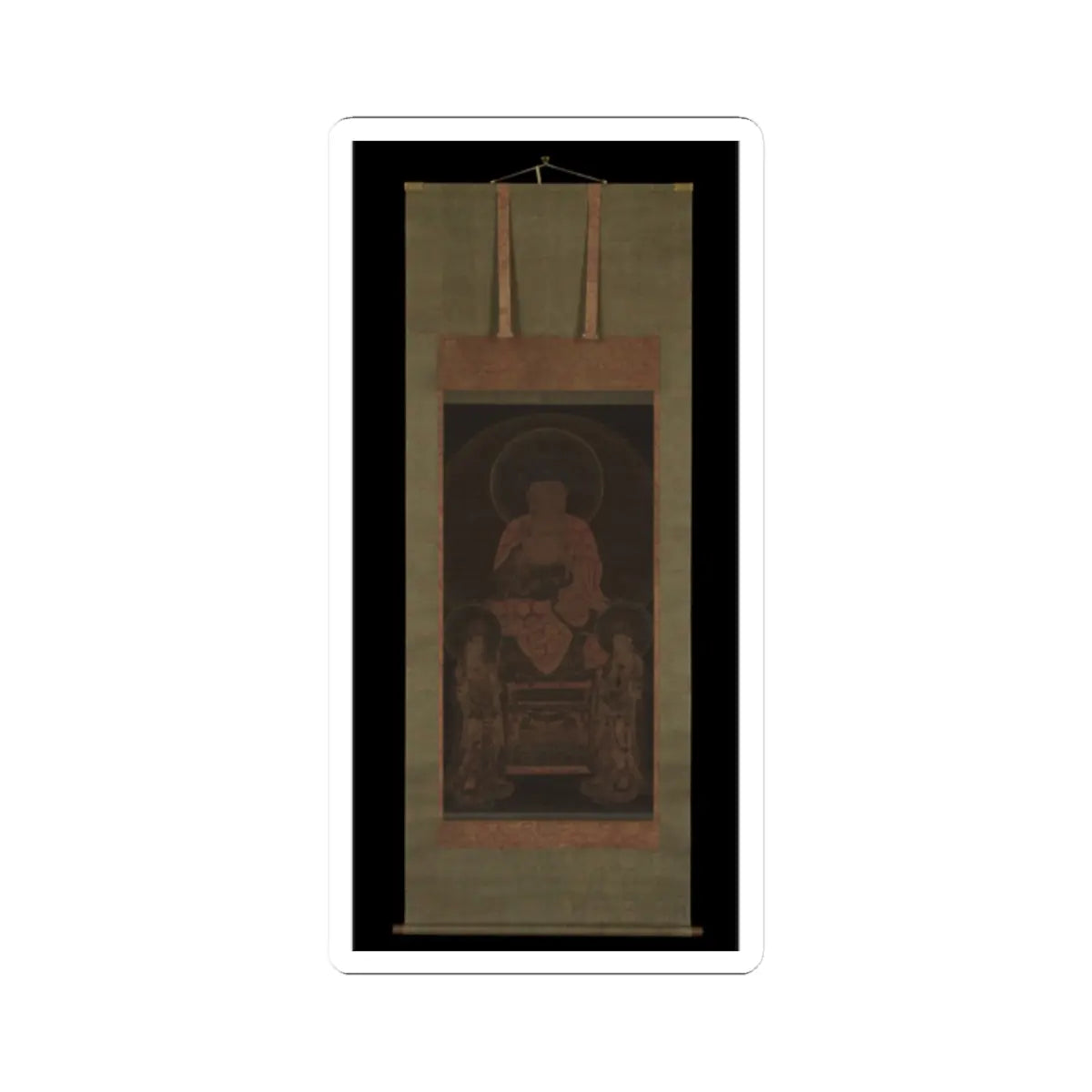 Unidentified artist - Amitabha triad - ca. 13th century v2 - STICKER Vinyl Kiss-Cut Decal