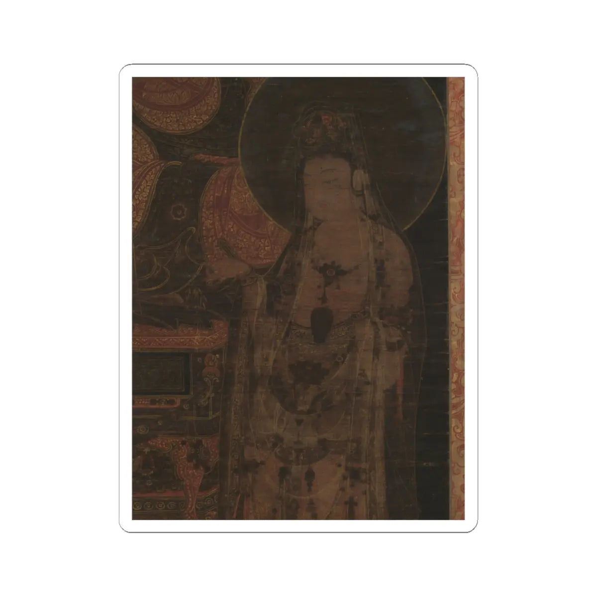 Unidentified artist - Amitabha triad - ca. 13th century v5 - STICKER Vinyl Kiss-Cut Decal
