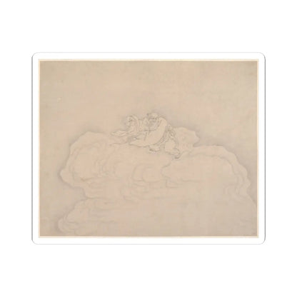 Unidentified artist - An Immortal on a Cloud with a Pair of Peaches - 20th century - STICKER Vinyl Kiss-Cut Decal