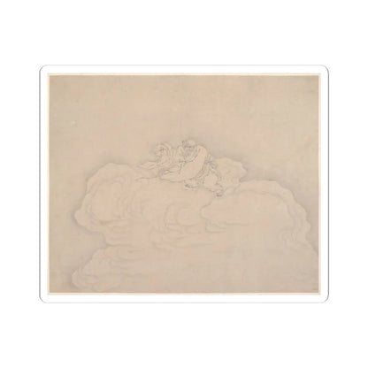 Unidentified artist - An Immortal on a Cloud with a Pair of Peaches - 20th century - STICKER Vinyl Kiss-Cut Decal