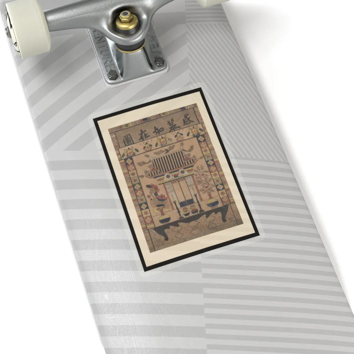 Unidentified artist - Ancestral shrine painting - 19th century - STICKER Vinyl Kiss-Cut Decal