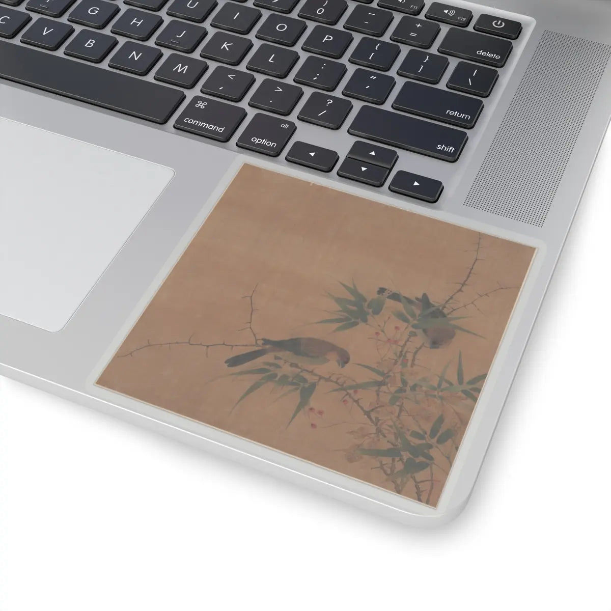 Unidentified artist - Bamboo Branch with Berries and Birds - 17th century - STICKER Vinyl Kiss-Cut Decal