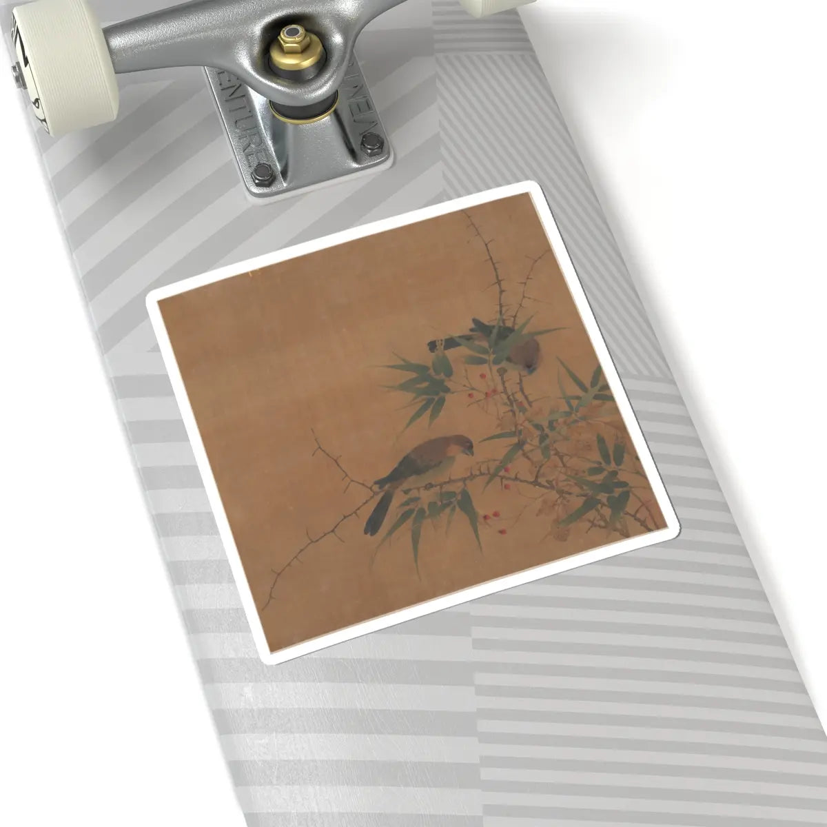 Unidentified artist - Bamboo Branch with Berries and Birds - 17th century - STICKER Vinyl Kiss-Cut Decal