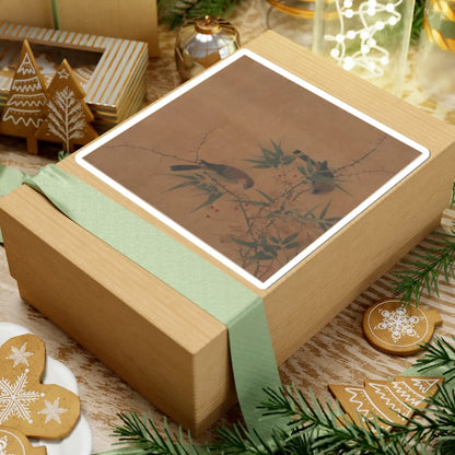 Unidentified artist - Bamboo Branch with Berries and Birds - 17th century - STICKER Vinyl Kiss-Cut Decal