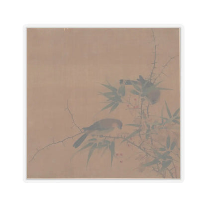 Unidentified artist - Bamboo Branch with Berries and Birds - 17th century - STICKER Vinyl Kiss-Cut Decal