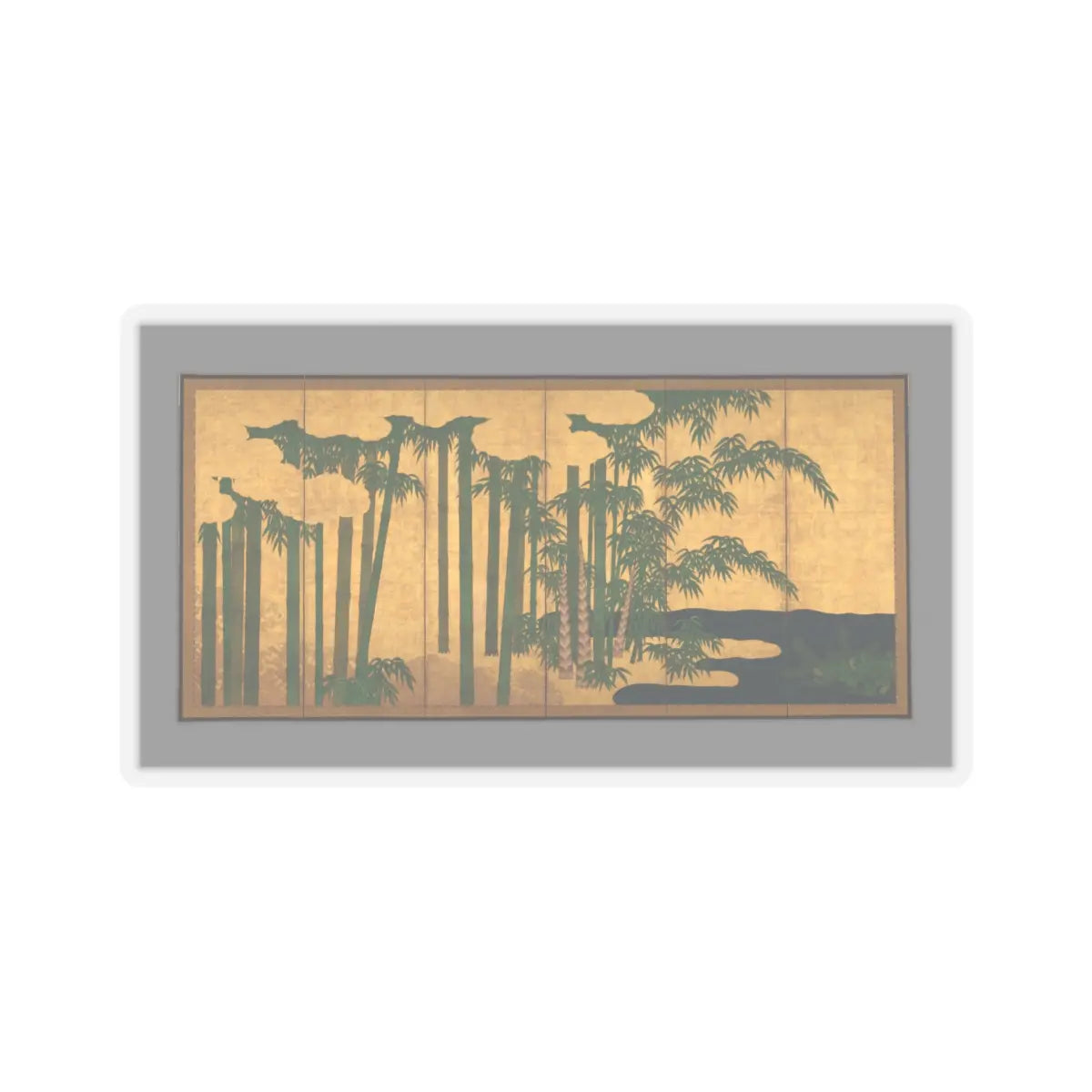 Unidentified artist - Bamboo Grove - second half 17th century v5 - STICKER Vinyl Kiss-Cut Decal