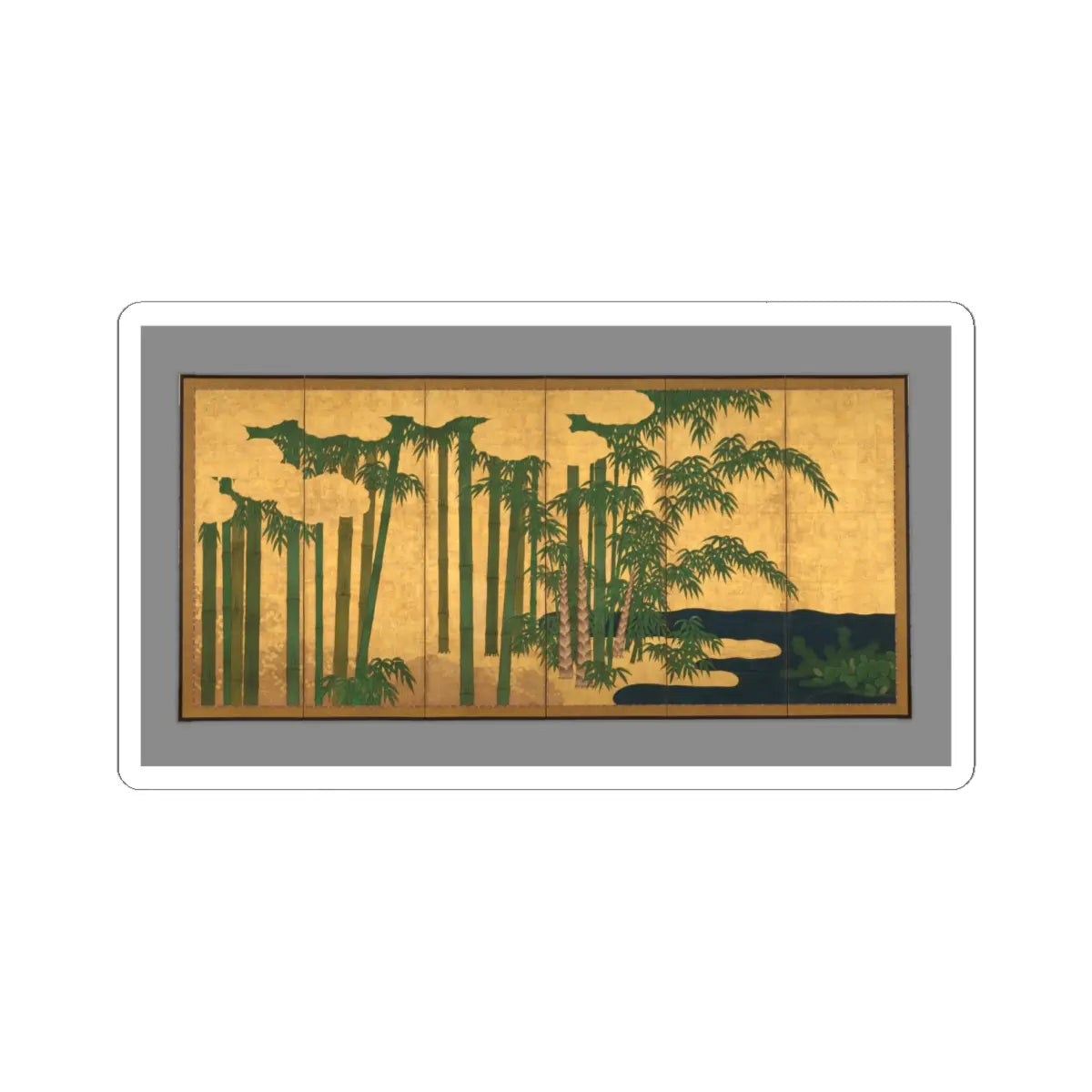 Unidentified artist - Bamboo Grove - second half 17th century v5 - STICKER Vinyl Kiss-Cut Decal