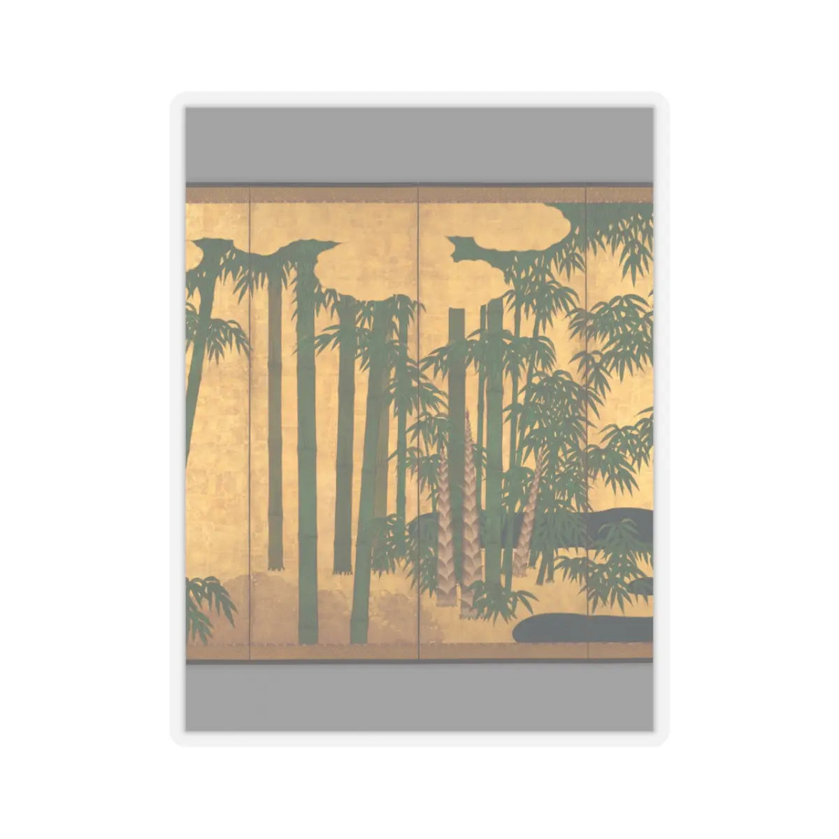Unidentified artist - Bamboo Grove - second half 17th century v7 - STICKER Vinyl Kiss-Cut Decal