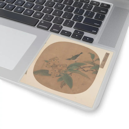Unidentified artist - Bird on a Loquat Tree - unknown - STICKER Vinyl Kiss-Cut Decal