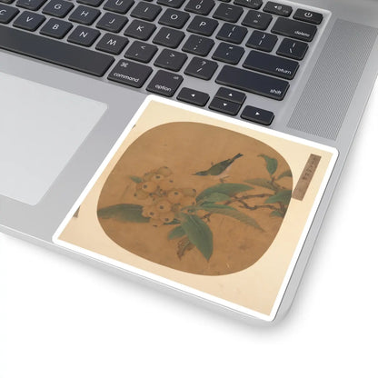 Unidentified artist - Bird on a Loquat Tree - unknown - STICKER Vinyl Kiss-Cut Decal