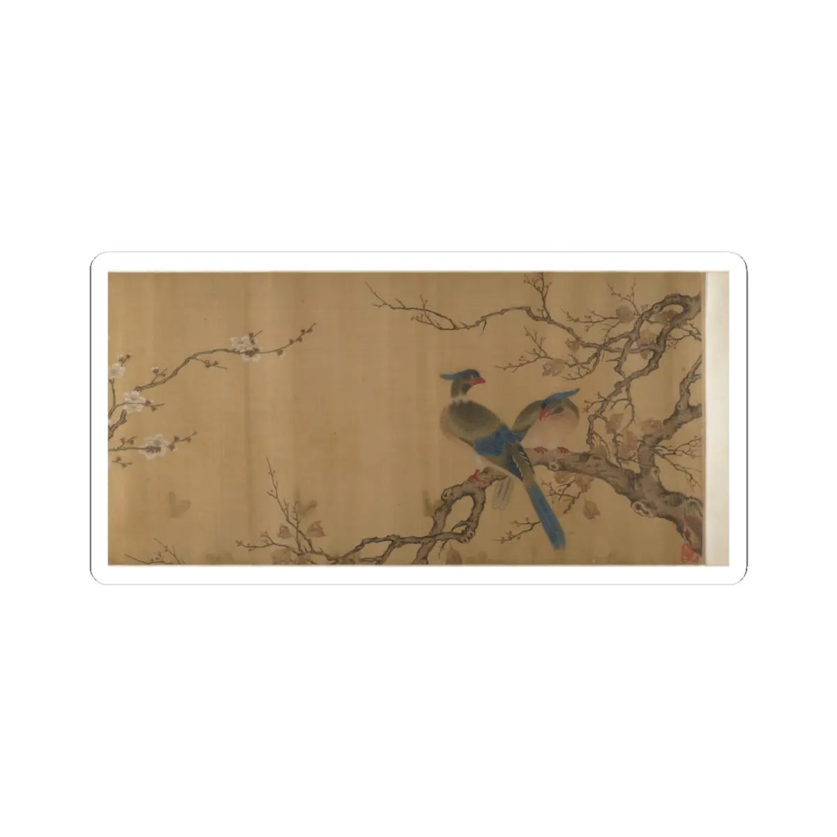 Unidentified artist - Birds on Branches - unknown v6 - STICKER Vinyl Kiss-Cut Decal