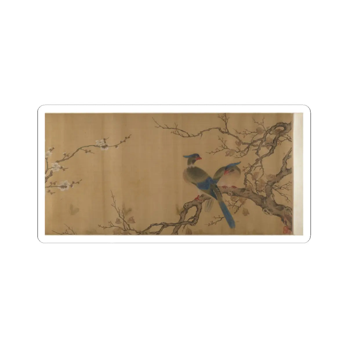 Unidentified artist - Birds on Branches - unknown v6 - STICKER Vinyl Kiss-Cut Decal