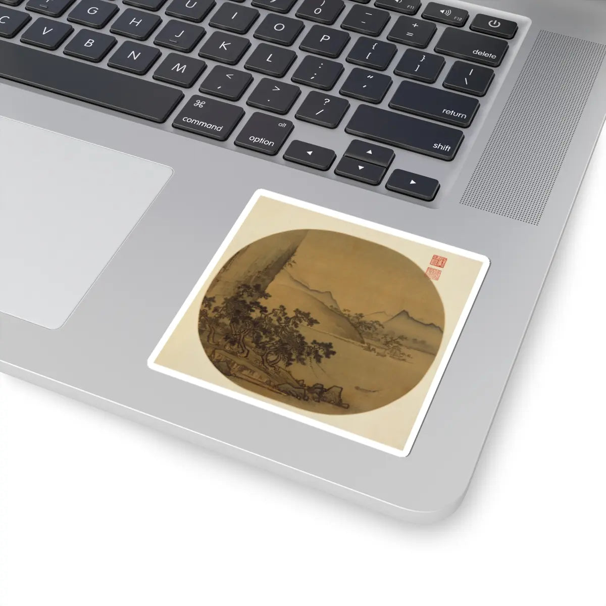 Unidentified artist - Boats Moored in Wind and Rain - 13th century - STICKER Vinyl Kiss-Cut Decal