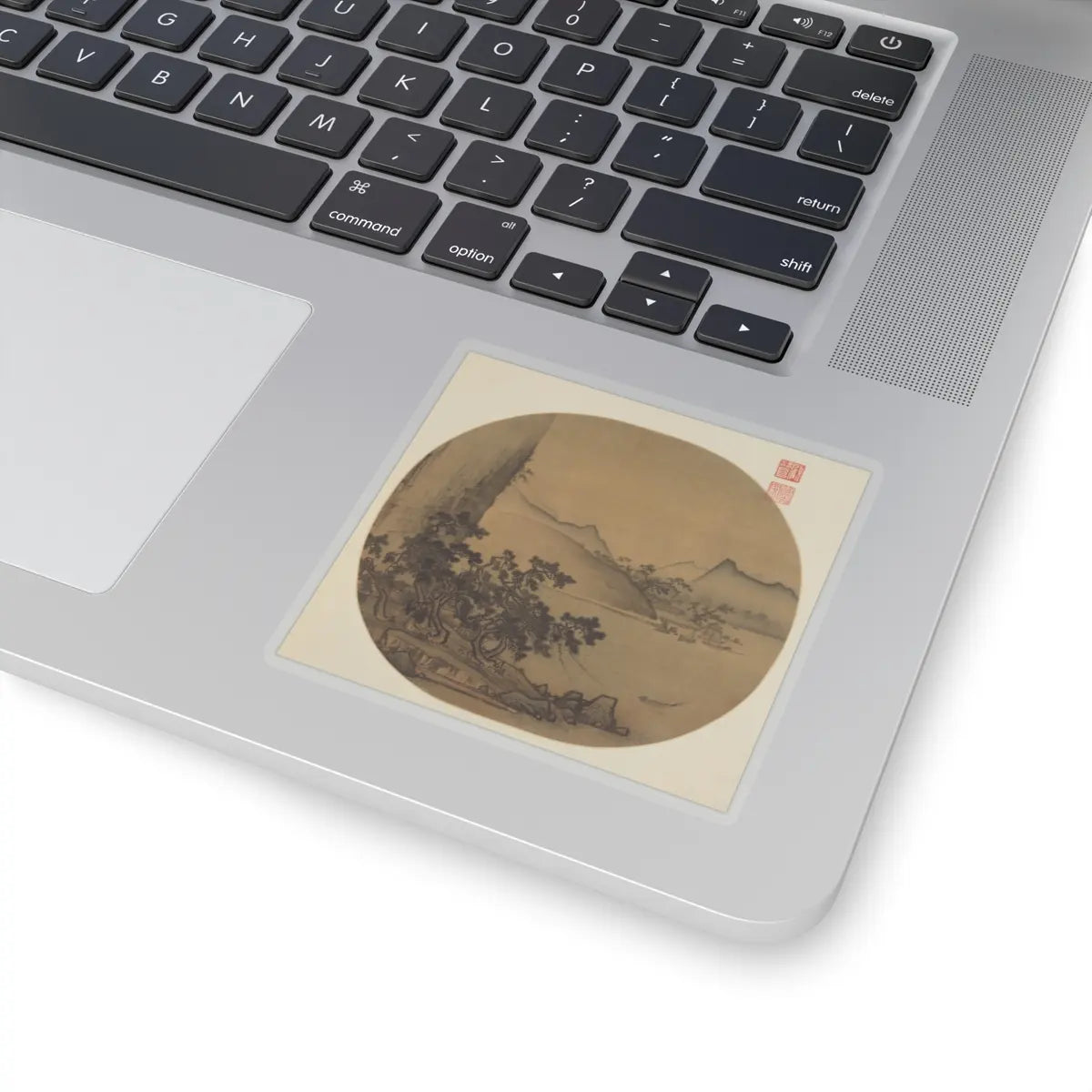 Unidentified artist - Boats Moored in Wind and Rain - 13th century - STICKER Vinyl Kiss-Cut Decal