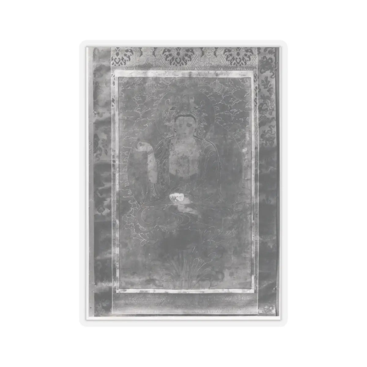 Unidentified artist - Bodhisattva with Double Halo - late 18th–early 19th century - STICKER Vinyl Kiss-Cut Decal