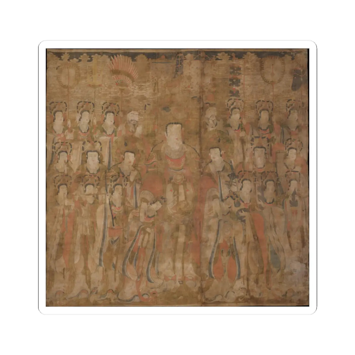 Unidentified artist - Brahma with Attendants and Musicians - late 16th century - STICKER Vinyl Kiss-Cut Decal