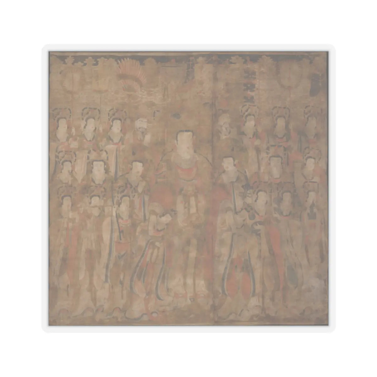 Unidentified artist - Brahma with Attendants and Musicians - late 16th century - STICKER Vinyl Kiss-Cut Decal