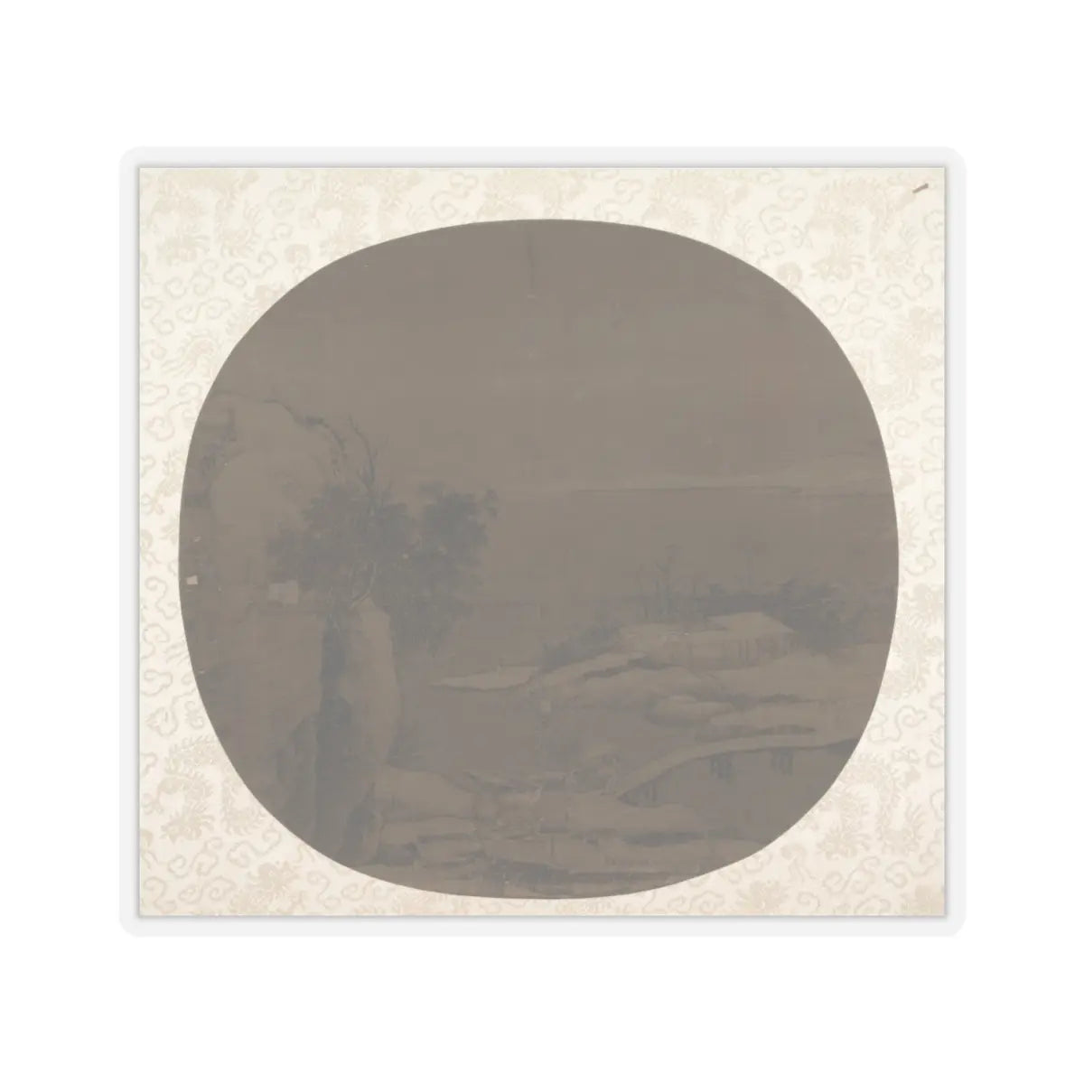 Unidentified artist - Bridge in Snow - late 10th century - STICKER Vinyl Kiss-Cut Decal