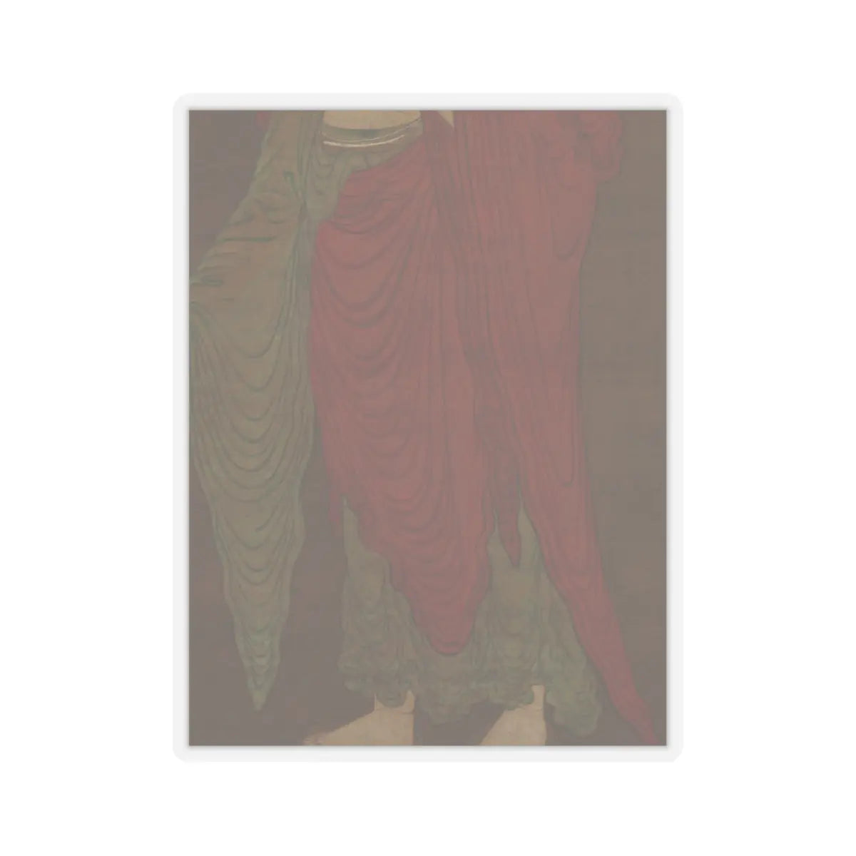 Unidentified artist - Buddha Amitabha Descending from his Pure Land - 13th century v4 - STICKER Vinyl Kiss-Cut Decal