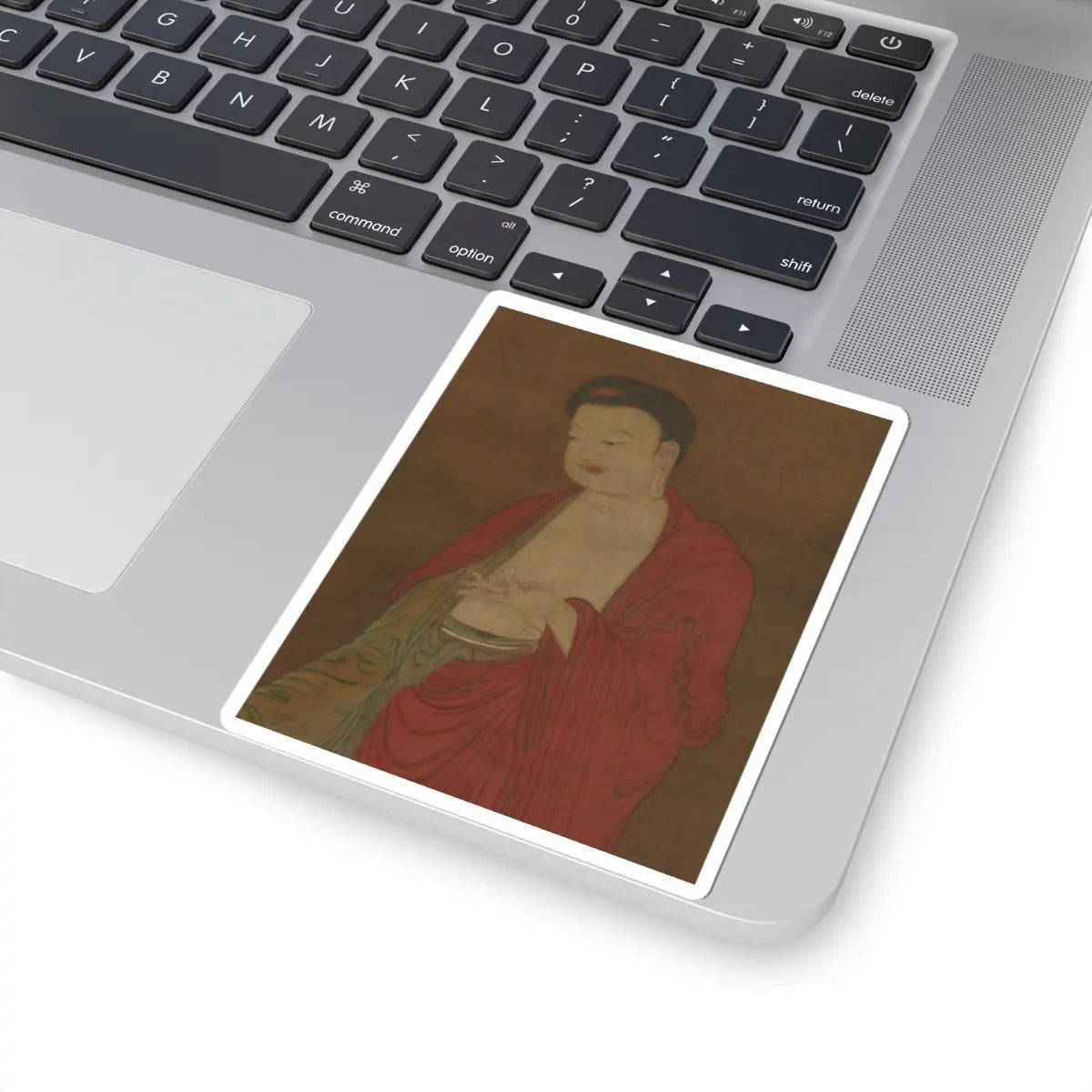 Unidentified artist - Buddha Amitabha Descending from his Pure Land - 13th century v5 - STICKER Vinyl Kiss-Cut Decal