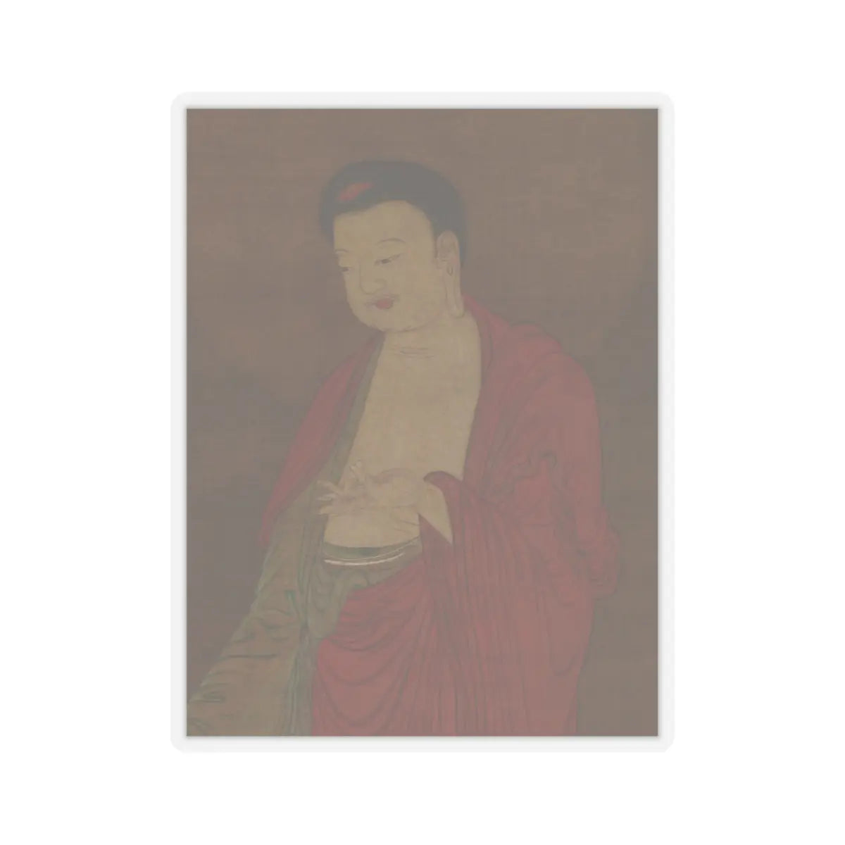 Unidentified artist - Buddha Amitabha Descending from his Pure Land - 13th century v5 - STICKER Vinyl Kiss-Cut Decal