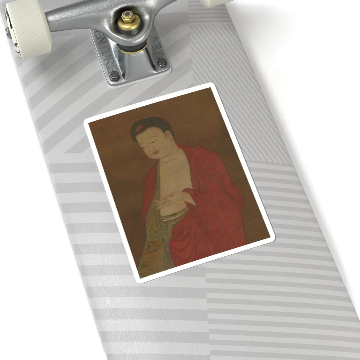 Unidentified artist - Buddha Amitabha Descending from his Pure Land - 13th century v5 - STICKER Vinyl Kiss-Cut Decal