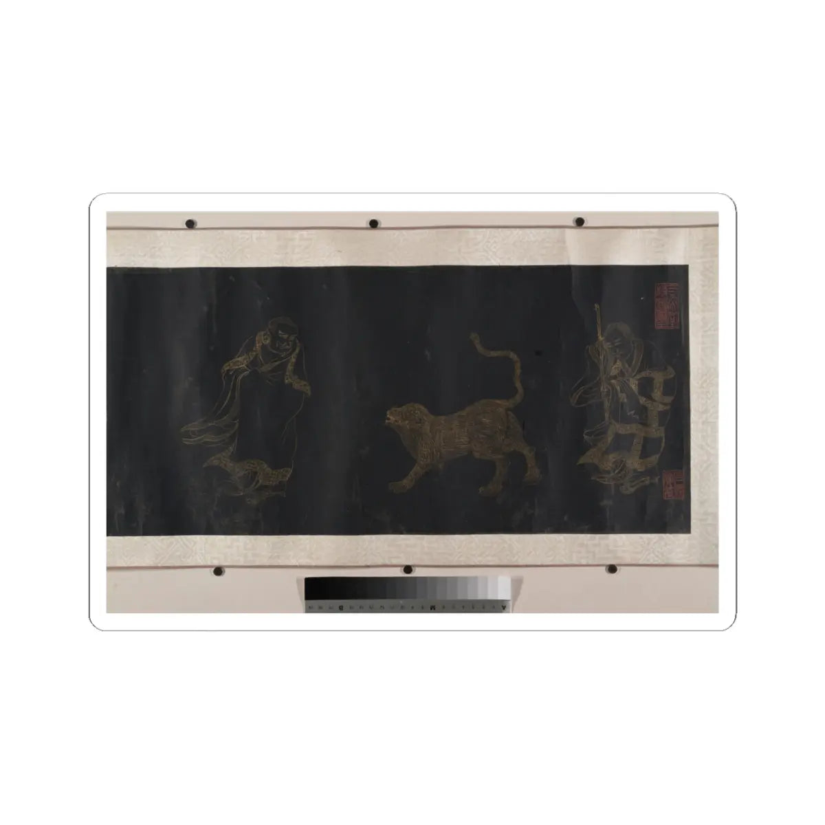 Unidentified artist - Buddhist Scroll- The Eighteen Luohans - unknown v4 - STICKER Vinyl Kiss-Cut Decal