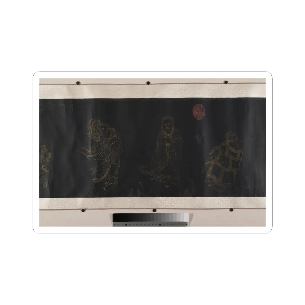 Unidentified artist - Buddhist Scroll- The Eighteen Luohans - unknown v5 - STICKER Vinyl Kiss-Cut Decal