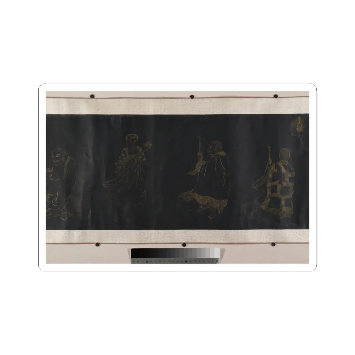 Unidentified artist - Buddhist Scroll- The Eighteen Luohans - unknown v7 - STICKER Vinyl Kiss-Cut Decal