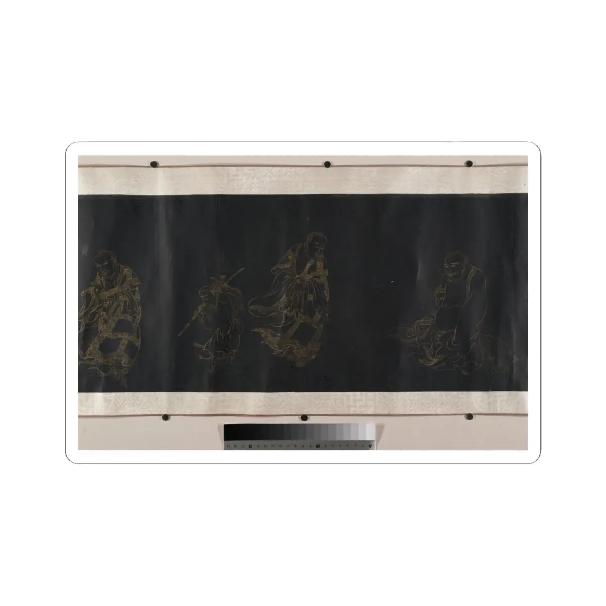 Unidentified artist - Buddhist Scroll- The Eighteen Luohans - unknown v9 - STICKER Vinyl Kiss-Cut Decal