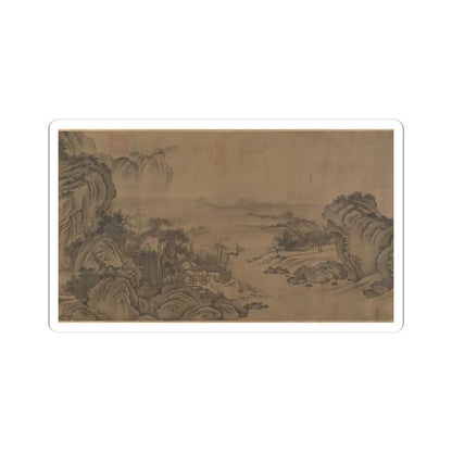 Unidentified artist - Buddhist Temples amid Autumn Mountains - 14th–15th century v1 - STICKER Vinyl Kiss-Cut Decal