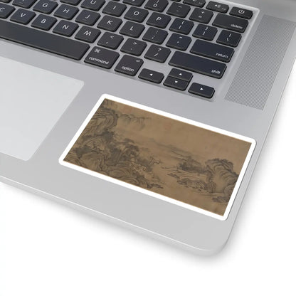 Unidentified artist - Buddhist Temples amid Autumn Mountains - 14th–15th century v1 - STICKER Vinyl Kiss-Cut Decal