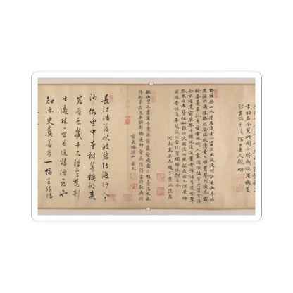 Unidentified artist - Buddhist Temples amid Autumn Mountains - 14th–15th century v17 - STICKER Vinyl Kiss-Cut Decal