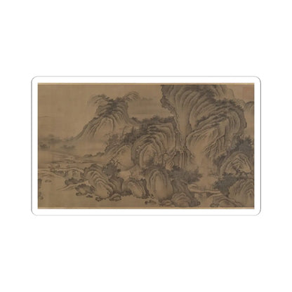 Unidentified artist - Buddhist Temples amid Autumn Mountains - 14th–15th century v9 - STICKER Vinyl Kiss-Cut Decal
