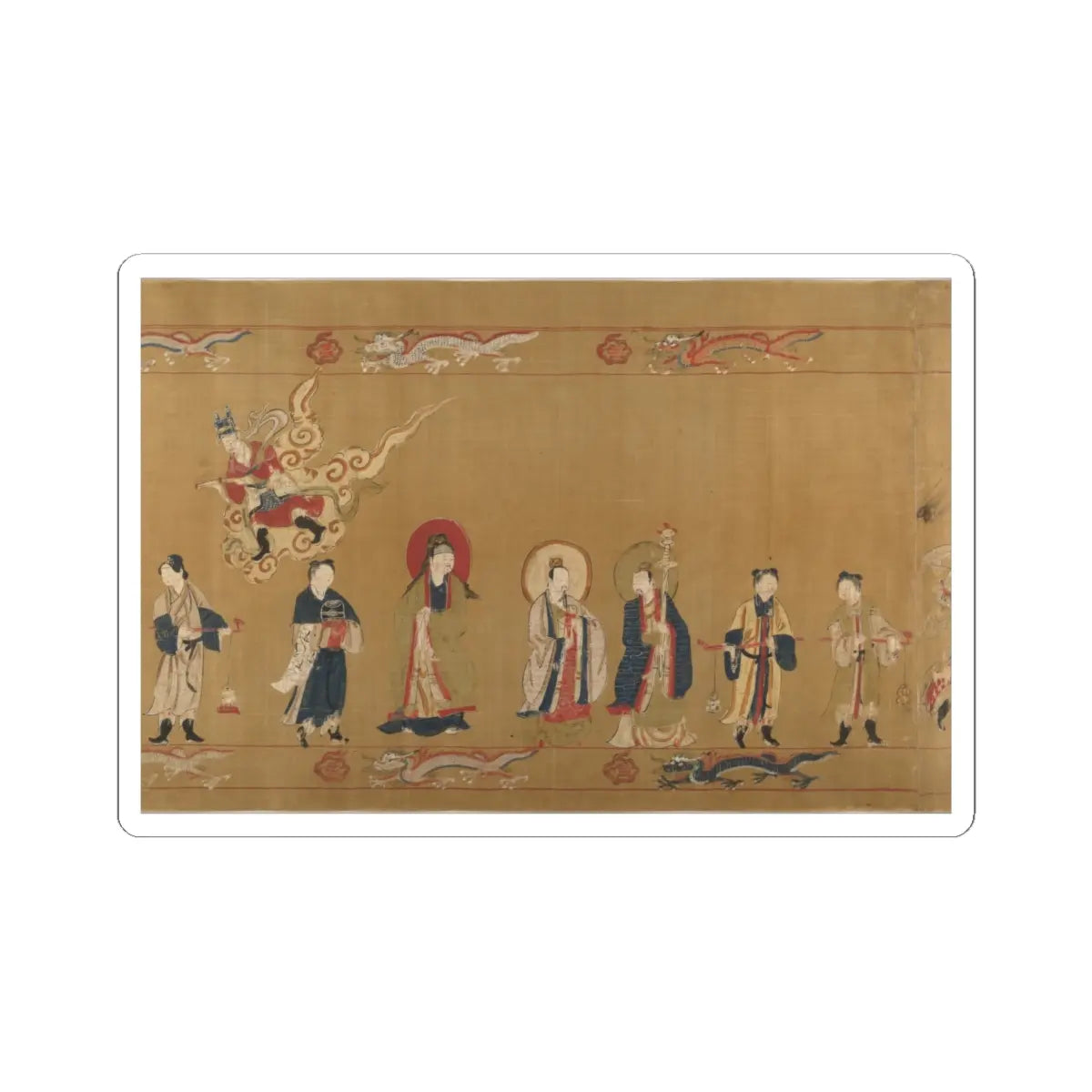 Unidentified artist - Canonization scroll of Li Zhong - colophon dated 1641 v13 - STICKER Vinyl Kiss-Cut Decal